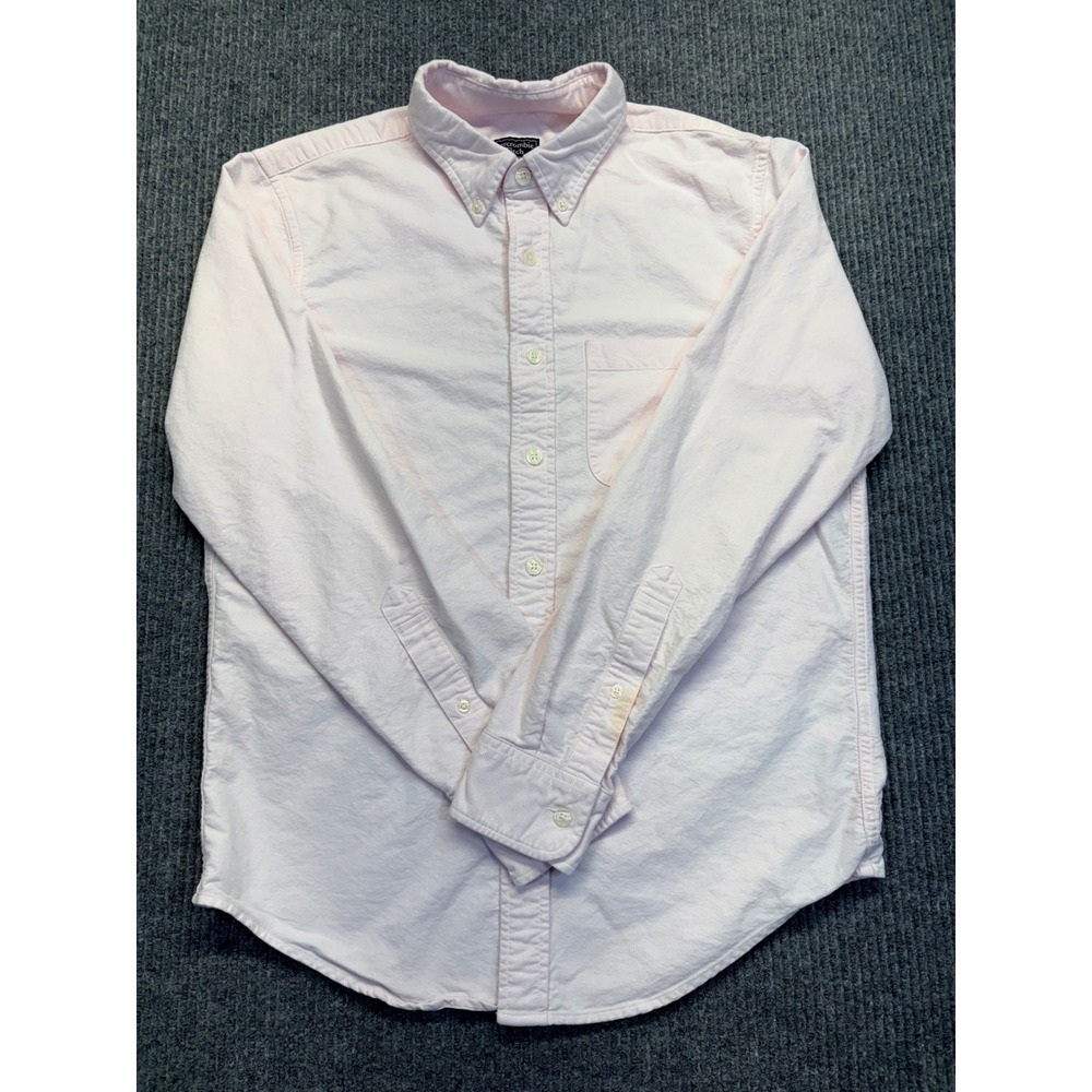 Abercrombie & Fitch Mens Oxford Shirt M Pink Long Sleeve Cotton Button Down